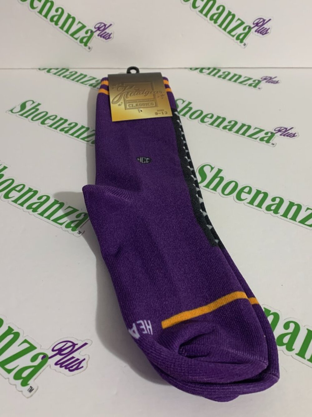 Headgear Classics Socks Martin Lawrence Crew Purple Black Mens Size 9 - 13